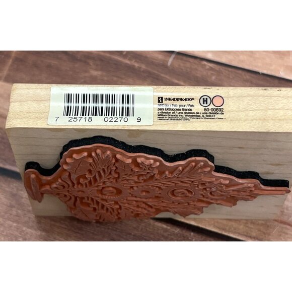 INKADINKADO 60-00692 STEAMPUNK CHRISTMAS TREE WOOD RUBBER STAMP SPIRE RETRO - Picture 2 of 3